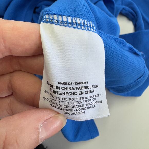 Nike Hoodie Womens Medium Blue Dri Fit Just Do It Therma Pullover - Picture 5 of 8